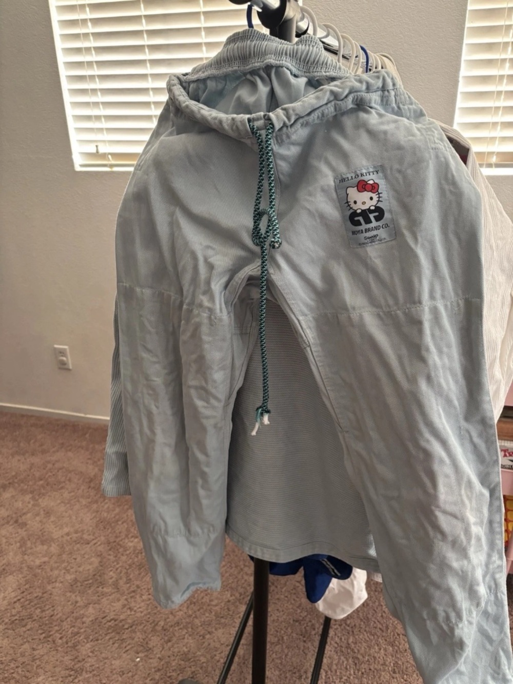 Moya x Hello Kitty collaboration Light blue Jiu-Jitsu Gi Set A0 - Picture 6 of 7